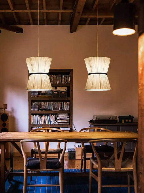 lustre en tissu wabi sabi pour décoration intérieure moderne - vue 3 sur 9