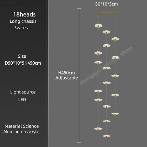 lustre moderne à led pour espaces intérieurs élégants et contemporains - vue 14 sur 26