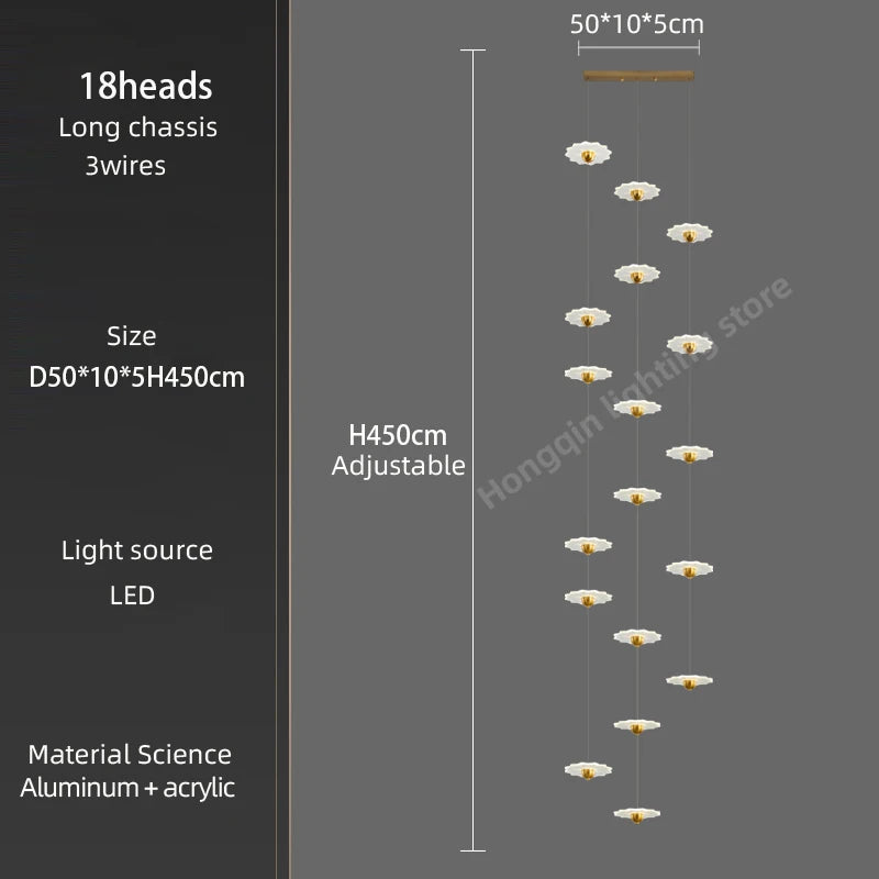 lustre moderne à led pour espaces intérieurs élégants et contemporains - vue 13 sur 26