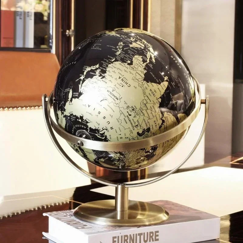 globe rotatif décoration artisanale style européen créatif pour bureau - vue 3 sur 11