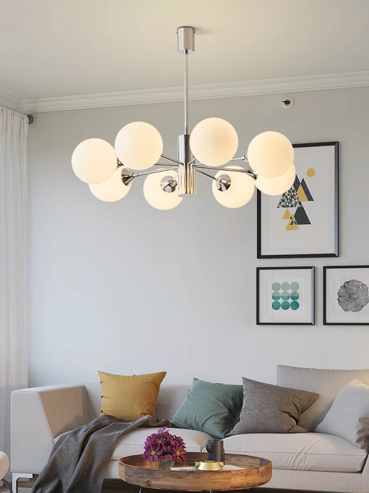 lustre design nordique moderne forme haricot magique luxe éclairage intérieur - vue 4 sur 9