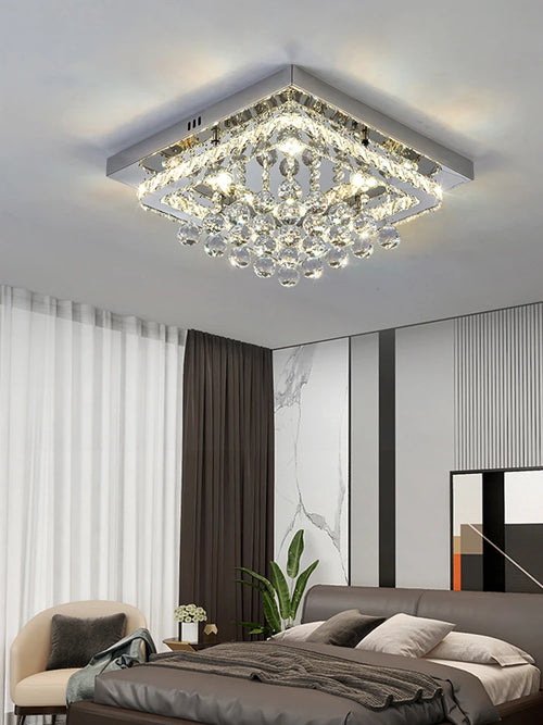 plafonnier moderne en cristal pour un éclairage élégant - vue 3 sur 10