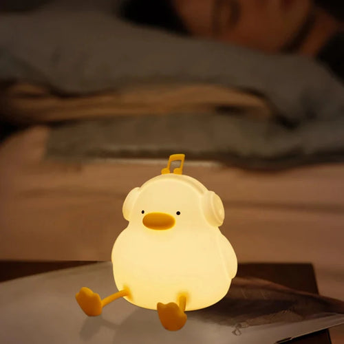 veilleuse canard en silicone rechargeable usb dimmable cadeau anniversaire
