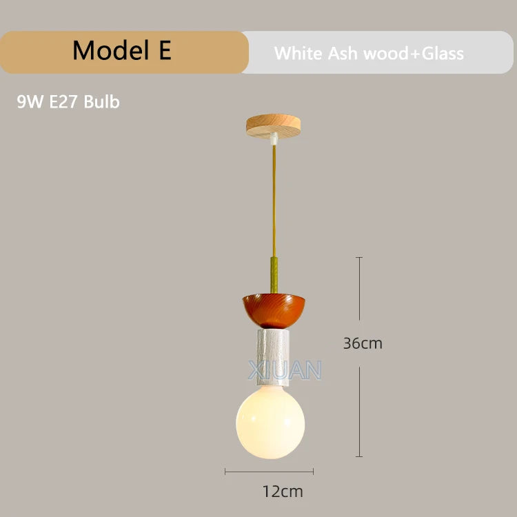 lustre en bois moderne avec led pour maison - vue 9 sur 13