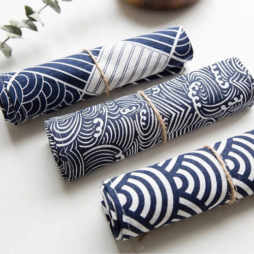 Serviette de table style japonais lot 4 motifs - vue 6 sur 9