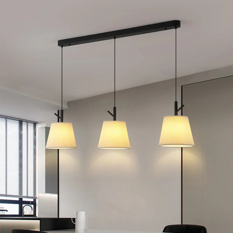 lustre en tissu plissé pour décoration intérieure moderne - vue 1 sur 8
