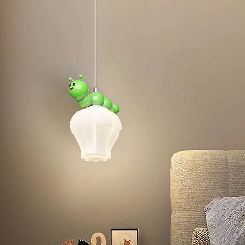 lustre enfant moderne dessin animé chenille planète créatif - vue 3 sur 12