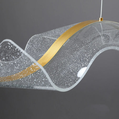 lustre led design moderne pour intérieur réglable en acrylique transparent - vue 6 sur 8