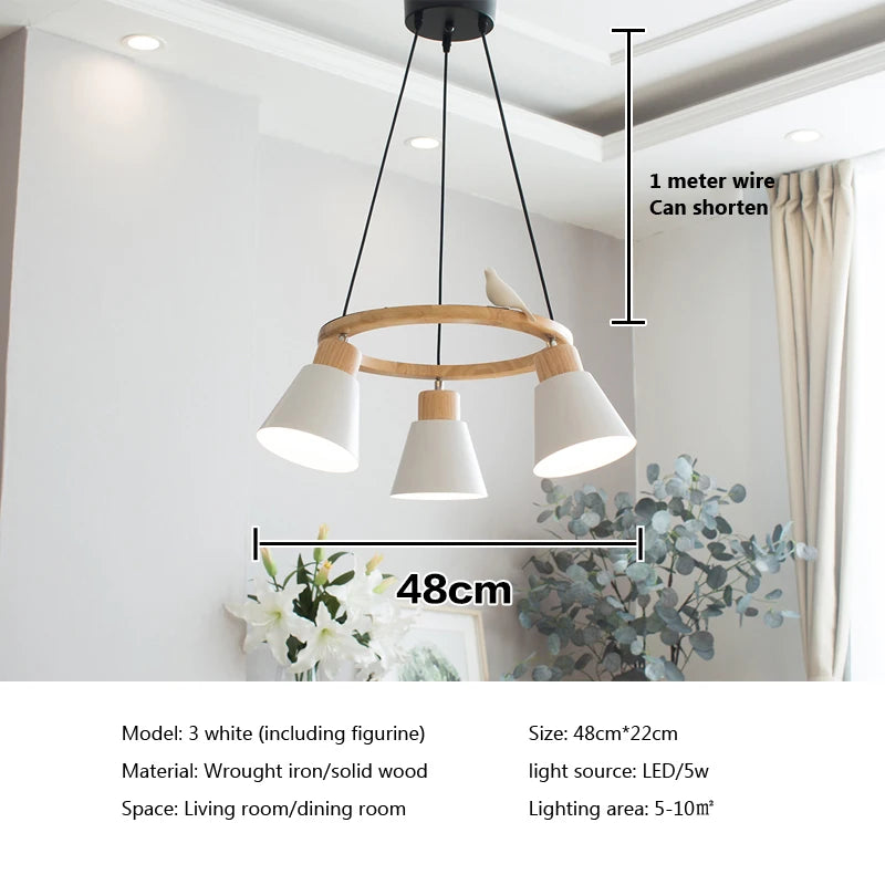 Lampe suspension nordique moderne Macaron - vue 15 sur 18