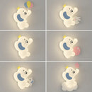 applique murale moderne éléphant pour enfant lumière douce