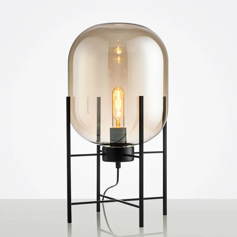 lampe de table nordique postmoderne en verre pour décoration - vue 1 sur 8