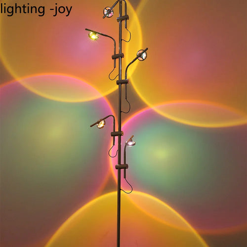 lampadaire led avec projection de coucher de soleil sur pied - vue 6 sur 9