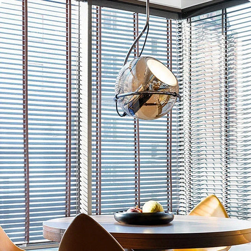 suspension en verre ambré style nordique moderne luminaire décoratif - vue 5 sur 7