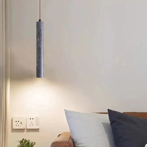 suspension moderne en pierre et bois pour intérieur - vue 5 sur 9