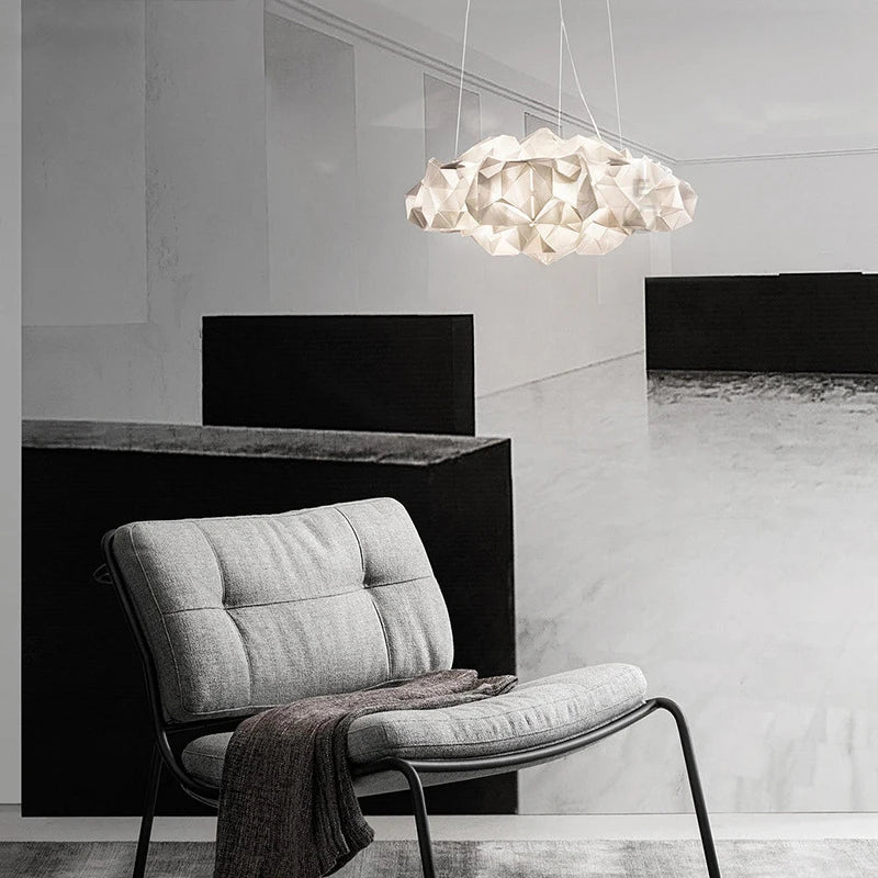 suspension lumière acrylique nuage diamant moderne led personnalisé - vue 3 sur 8