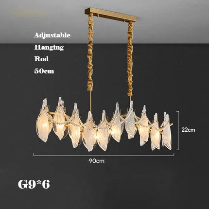 lustre en verre dépoli créatif design moderne élégant en perles - vue 7 sur 10