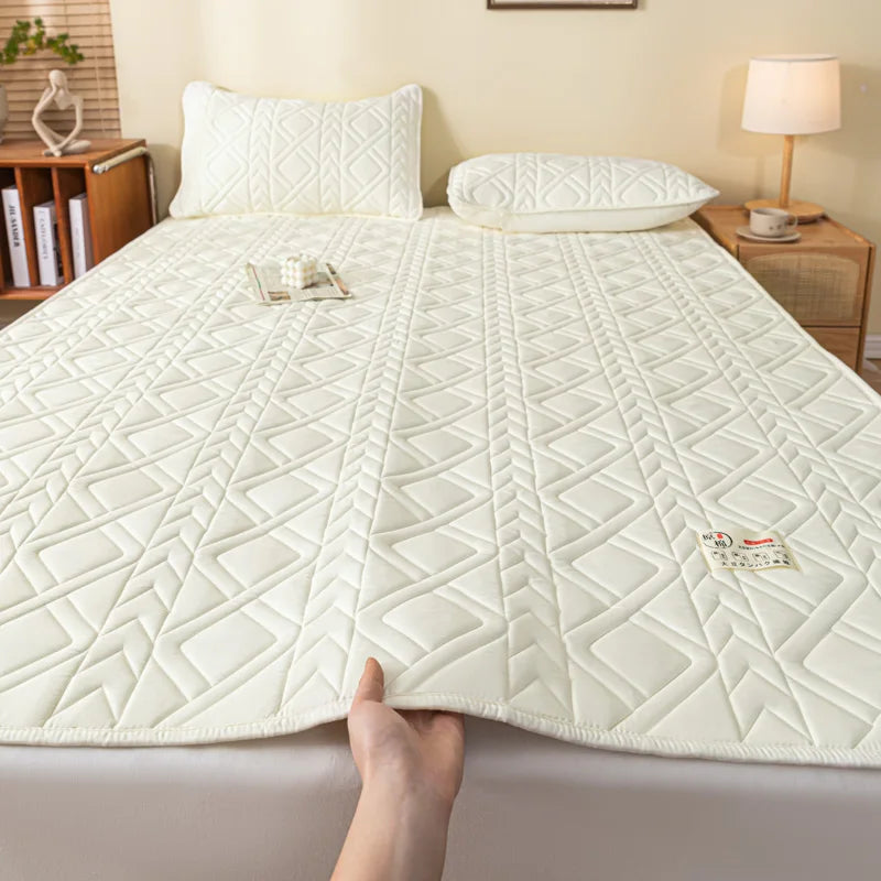 literie matelassée en coton de soja pour lit doux - vue 8 sur 10