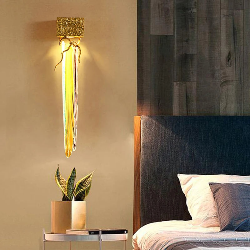 applique murale en cristal et cuivre moderne et élégante pour intérieur - vue 2 sur 6