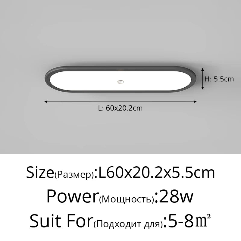 plafonnier led ultra-mince avec capteur de corps humain - vue 19 sur 20
