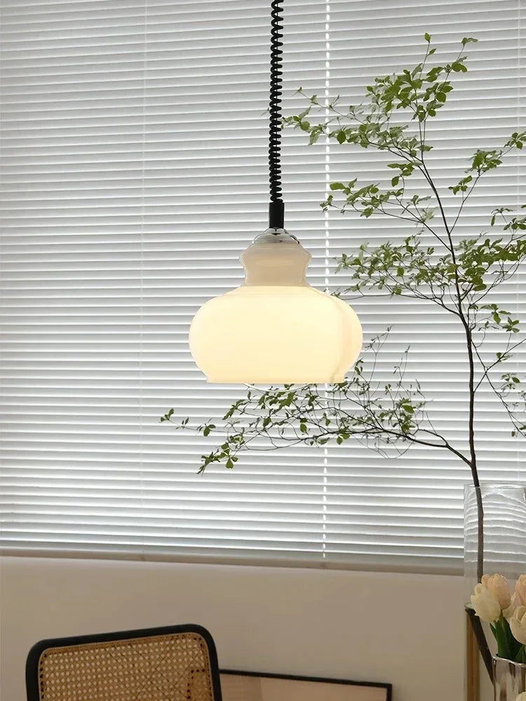 lustre nordique en verre design coloré pour restaurant et bar - vue 5 sur 9