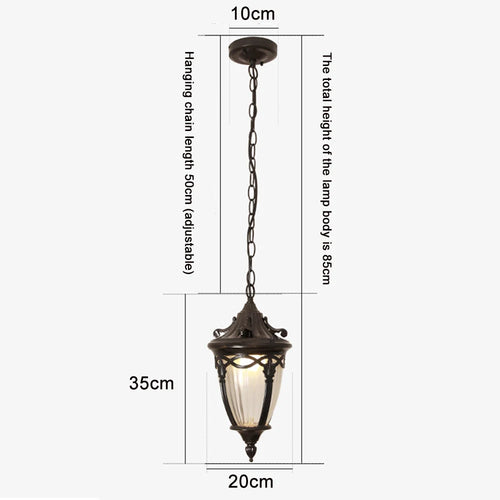 lustre extérieur rétro pour jardin et espaces extérieurs - vue 9 sur 9