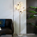 lampadaire moderne nordique led en forme de fleur de ginkgo
