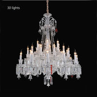 lustre moderne en cristal et chrome pour éclairage élégant