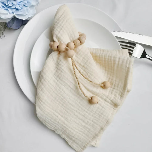 Serviette de table coton lot 10 style coréen - vue 4 sur 4