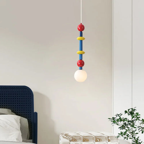 suspension boule en verre abat-jour haut plafond memphis - vue 2 sur 8