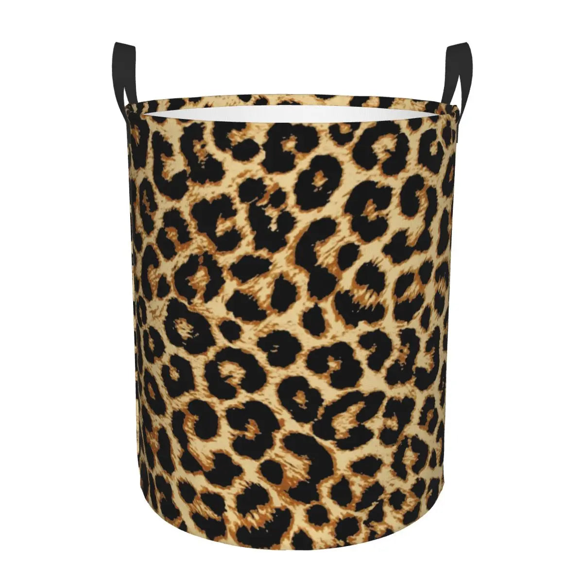 panier à linge imprimé léopard grand rangement pliable pour vêtements - vue 17 sur 17