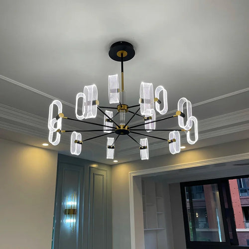 lustre moderne créatif luxe pour éclairage d'ambiance - vue 6 sur 10