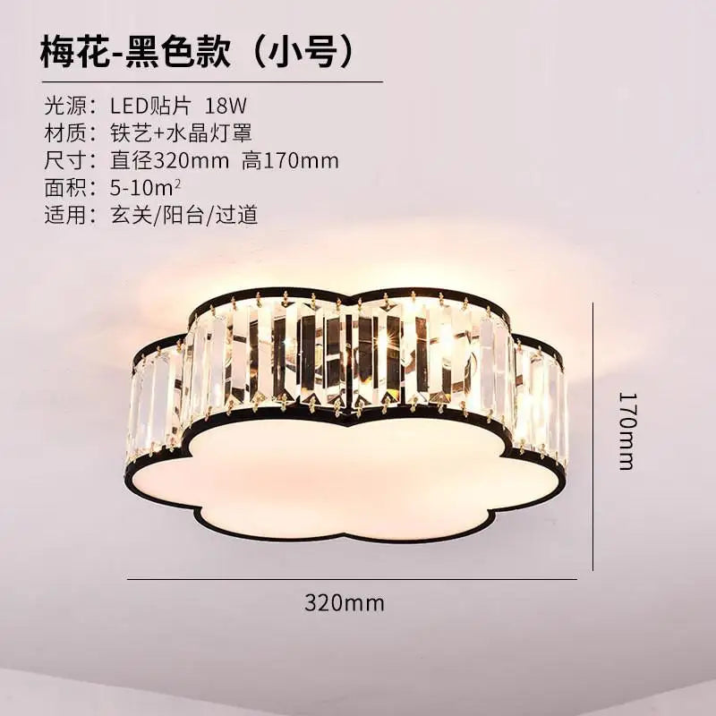 plafonnier moderne en cristal style européen lampes créatives à led - vue 8 sur 12