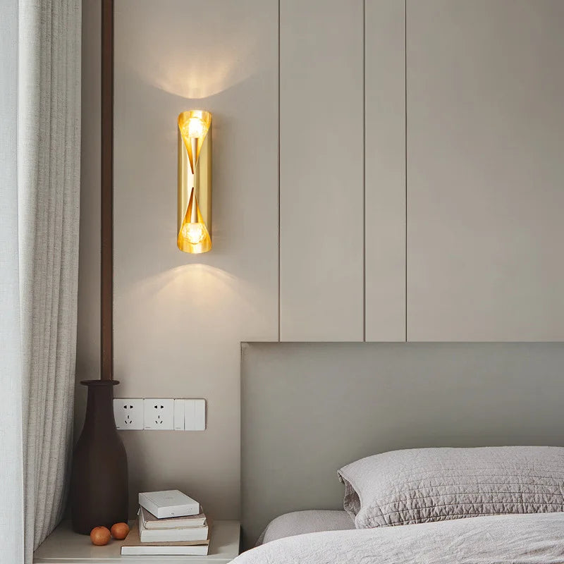 applique murale led moderne en cuivre pour intérieur élégant - vue 3 sur 8