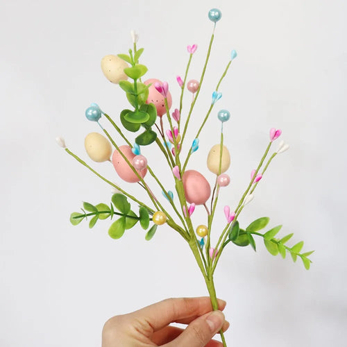 décoration œuf artificiel fleurs mousse pour pâques diy - vue 3 sur 17