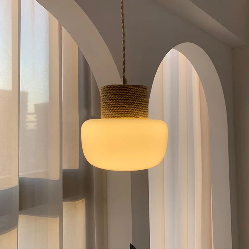 suspension LED en verre design nordique décorative - vue 4 sur 8
