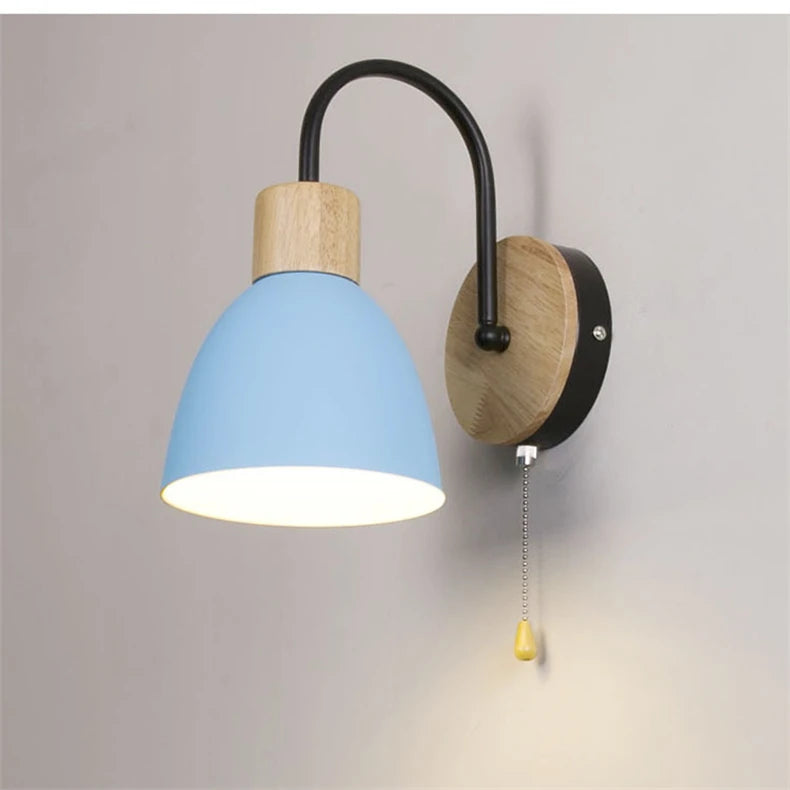 applique murale nordique moderne macaron avec interrupteur led - vue 17 sur 18