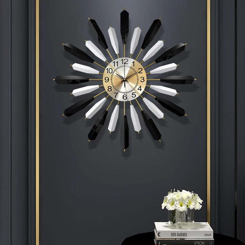 horloge murale de luxe nordique décorative et silencieuse - vue 2 sur 7