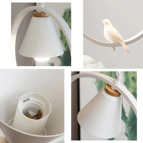 lampe à oiseaux nordique moderne en fer pour décoration intérieure - vue 7 sur 16