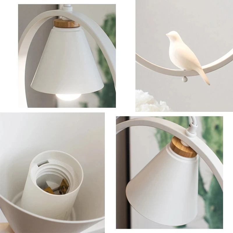 lampe à oiseaux nordique moderne en fer pour décoration intérieure - vue 6 sur 16