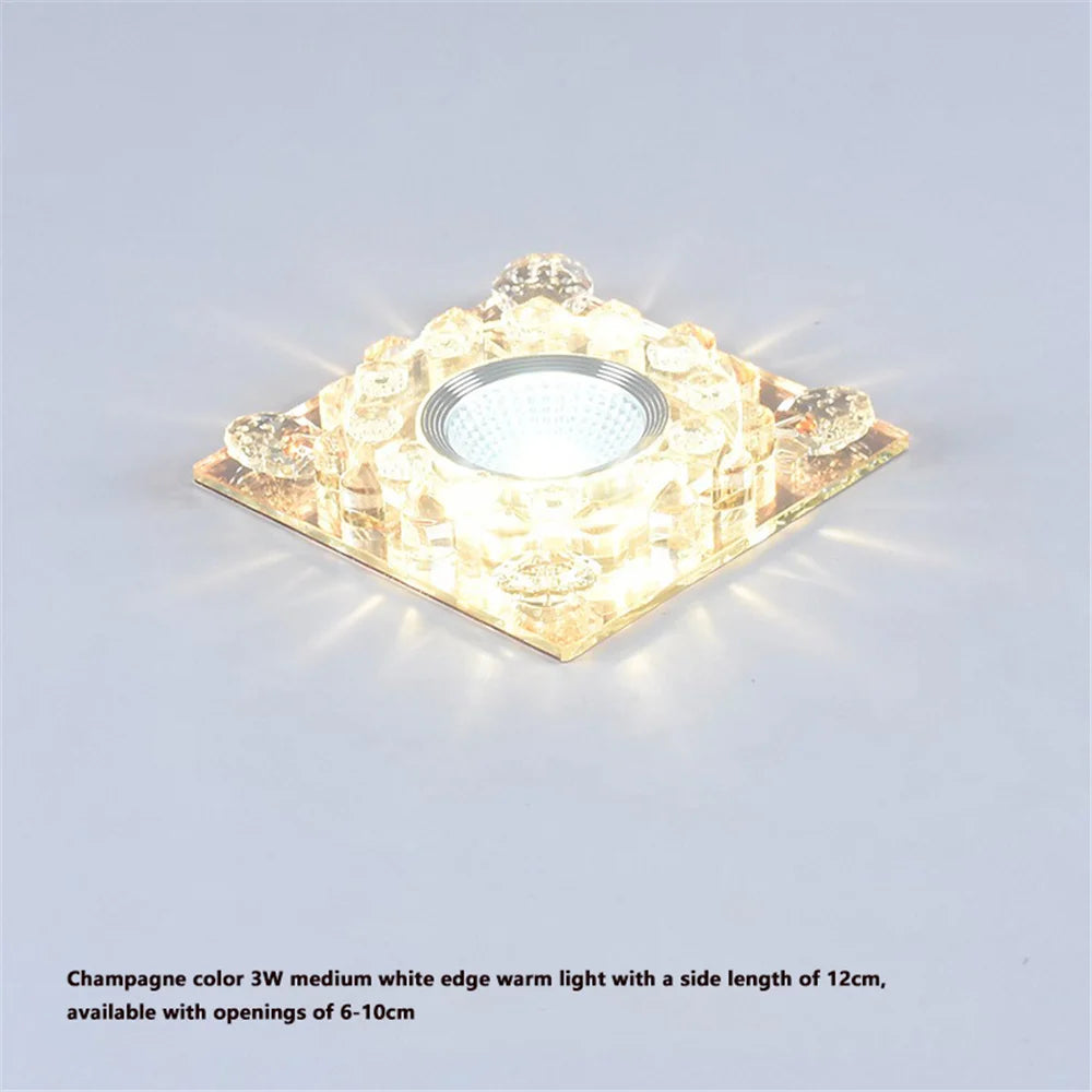 plafonnier led rgb carré en cristal pour décoration intérieure variée - vue 13 sur 24