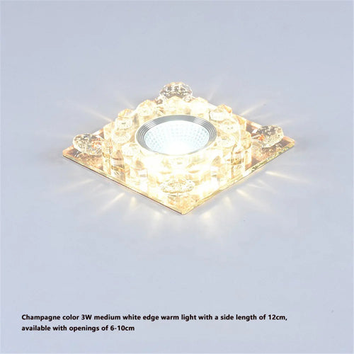 plafonnier led rgb carré en cristal pour décoration intérieure variée - vue 14 sur 24