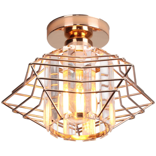 lampe de luxe en verre cristal lustre plafond industriel moderne - vue 12 sur 15