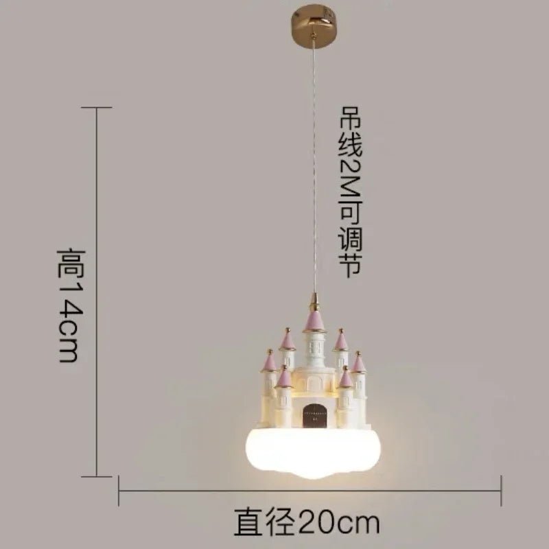 lampe de table moderne château princesse pour chambre enfant
