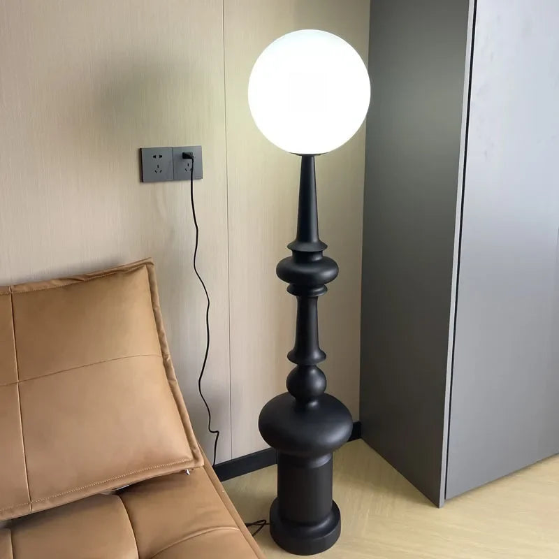 lampadaire colonne romaine vintage en résine design italien lumineux - vue 5 sur 7