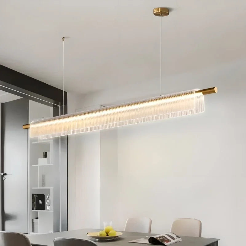 lustre linéaire moderne pour décoration intérieure et restaurant - vue 2 sur 18