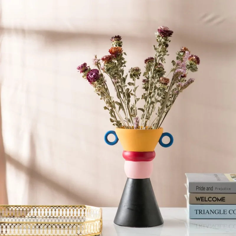 vase en céramique moderne pour décoration florale élégante - vue 3 sur 8