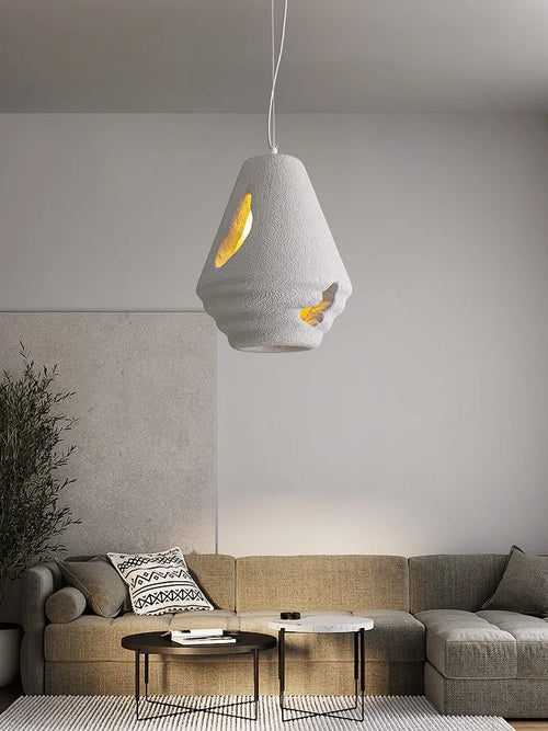 suspension lampe art moderne créatif nordique wabi sabi éclairage décoration - vue 2 sur 12