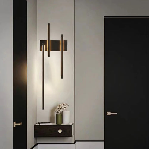 applique murale led minimaliste en laiton et cuivre - vue 5 sur 10