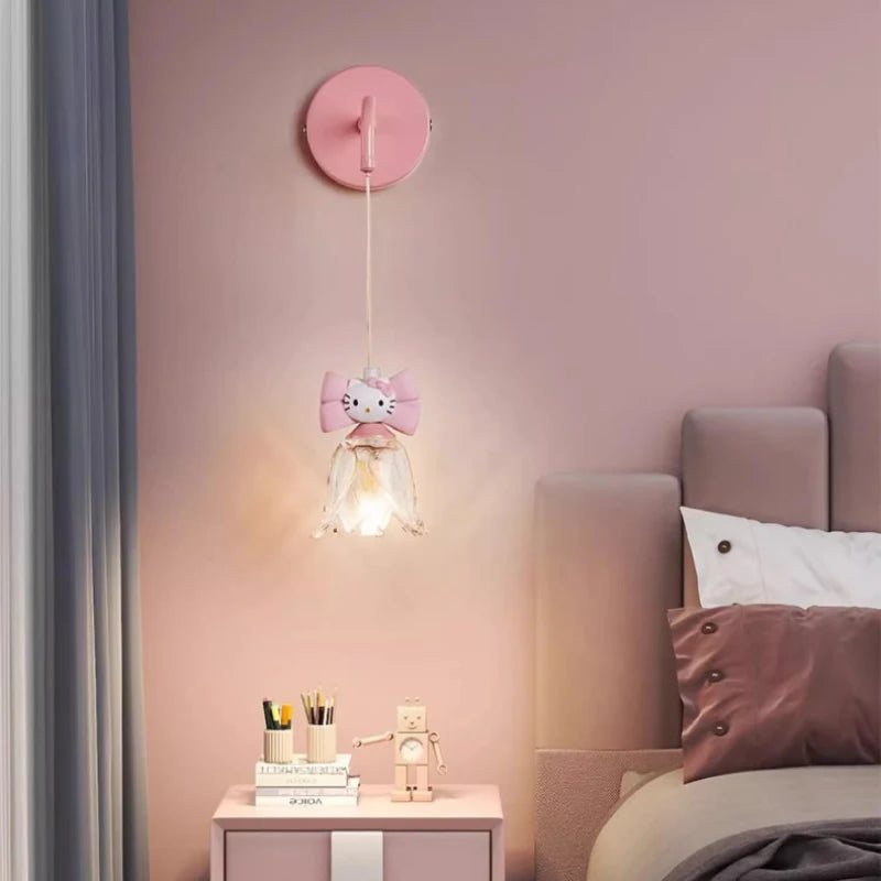lampe de chevet chaton mignon pour chambre d'enfant décorative - vue 4 sur 7