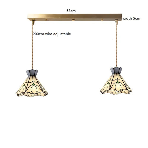 suspension fleur verre cuivre nordique moderne led iwhd europe syle - vue 23 sur 26